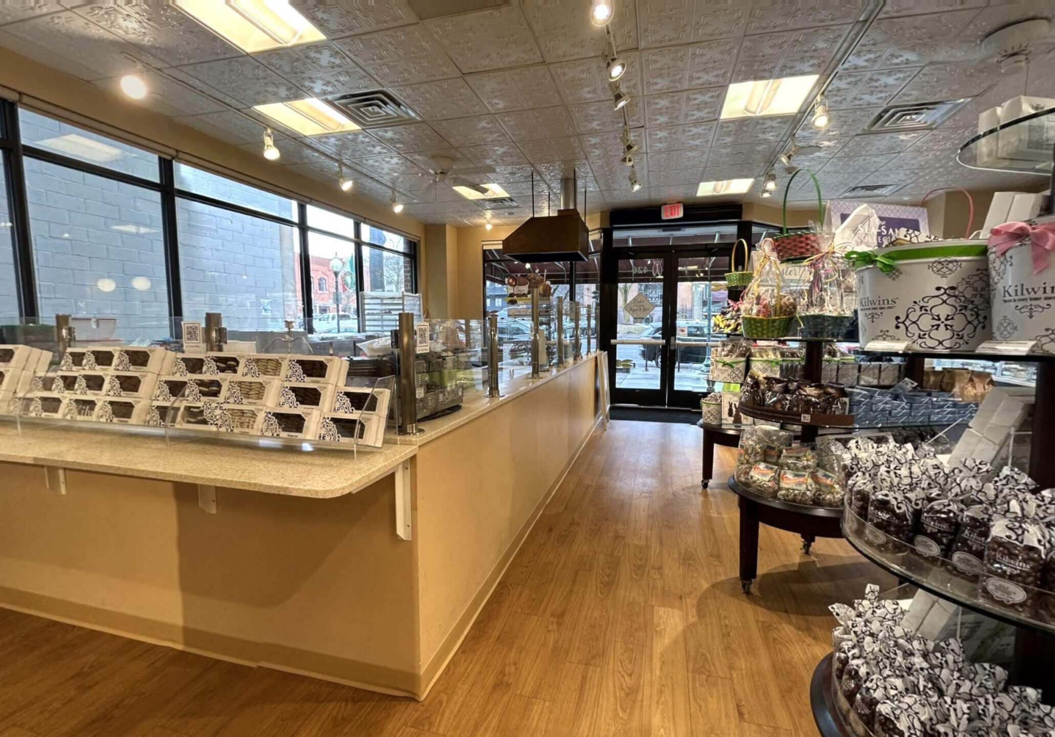 Interior of a chocolate and candy shop